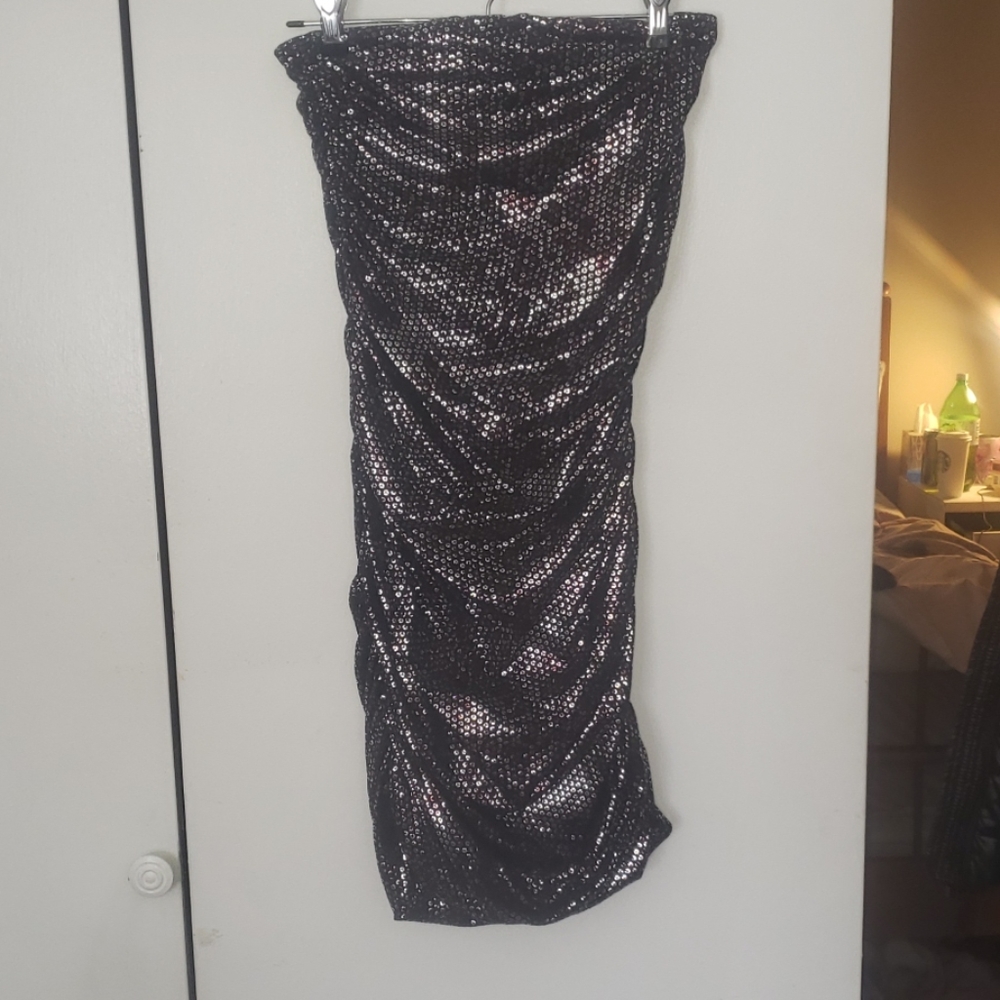 Express ruched bodycon dress
